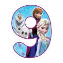 Frozen Number 9 Edible Icing Image